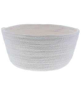 Ronde papier touw mand - Wit
