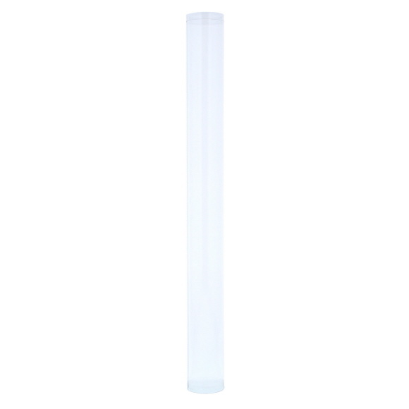 Transparent tube box with lid -  50*50*500 mm - 50 pieces