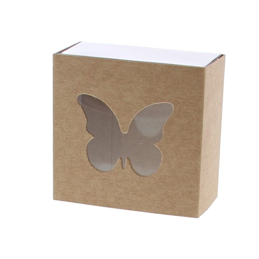 Boîte coulissante papillon kraft - 60*60*30mm - 200 pièces