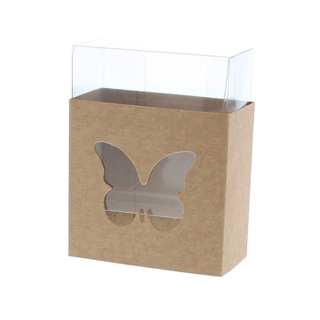 Boîte coulissante papillon kraft - 60*60*30mm - 200 pièces