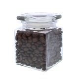 Glass jar with square lid