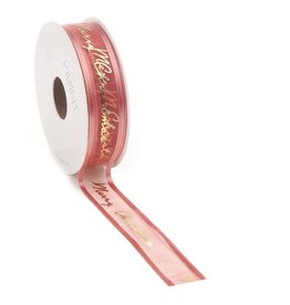 Prego Christmas  woven edge Band - Brique