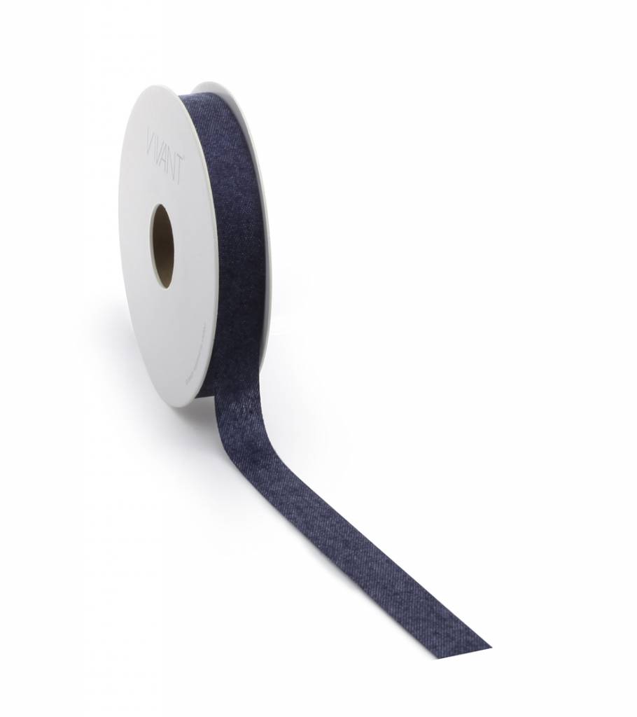 Denim ribbon - Blue