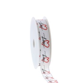 Band mit Draht "Love Hearts" - Weiss