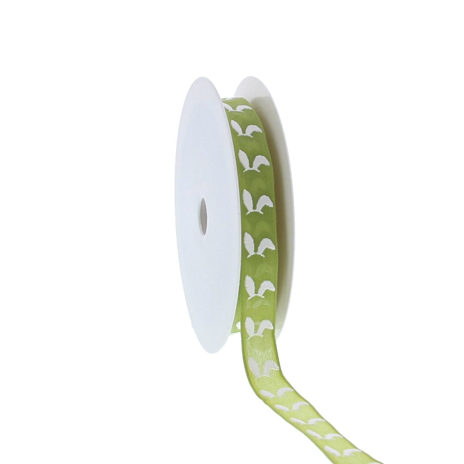 "Bunny Ears "  ruban avec fil de fer - vert - 15mm - 20m