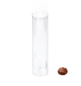 Transparent tube box with lid - 150 pieces