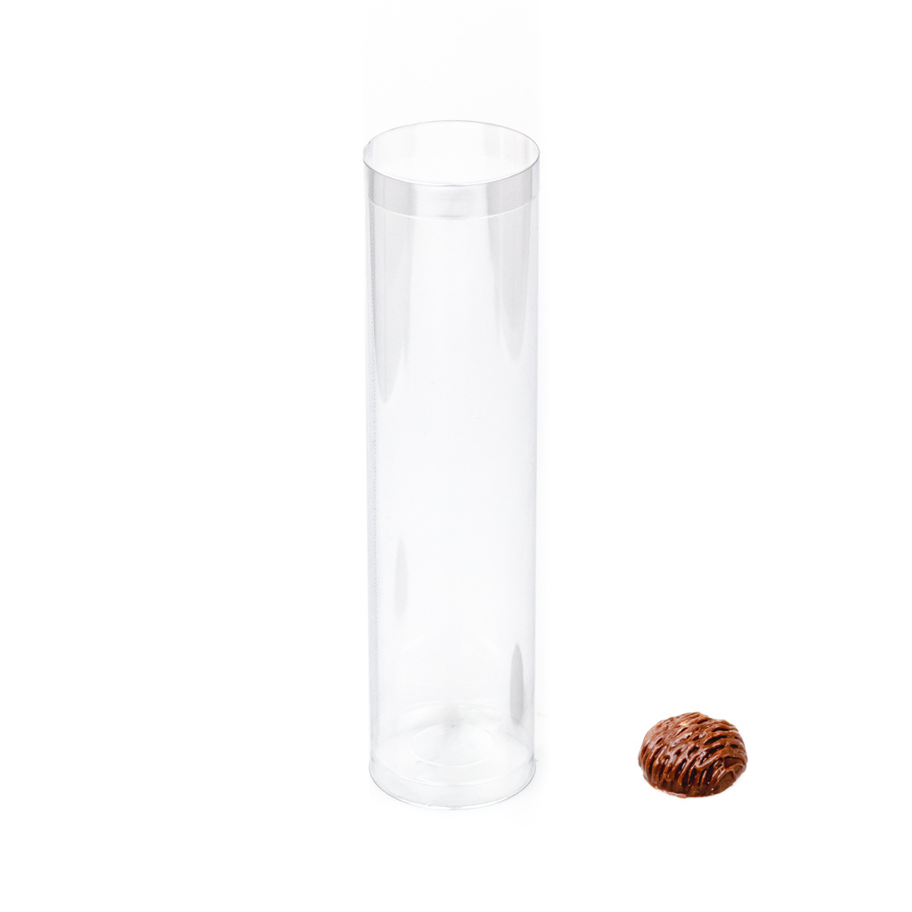 Transparent tube box with lid -  50*50*200 mm - 150 pieces