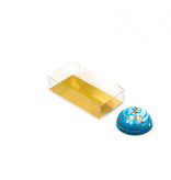 Transparant box with gold carton - 80*40*20mm - 100 pieces