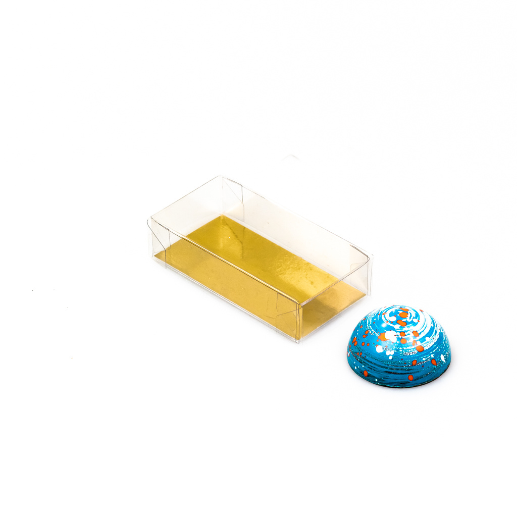 Transparanten Schachteln mit Gold Einsatz - 80*40*20mm - 100 Stück