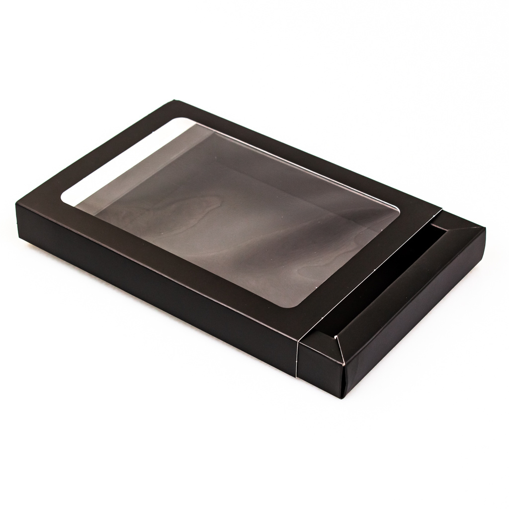 GK7 Boîte de fenêtre avec sleeve (noir mat) - 175*120*27mm - 100 pièces