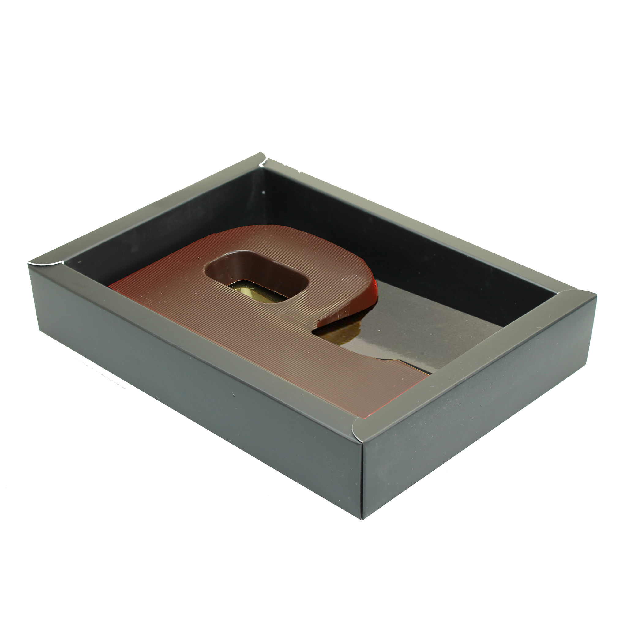 GK7 Window box with transparant lid (matt black) - 175*120*33mm - 100 pieces