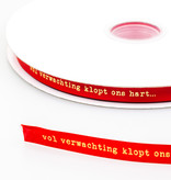 Satin Smachtend ruban - Red 12mm - 100m