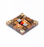 Boîte Transparant avec carton or - 140 * 140 * 25 mm - 50 pièces