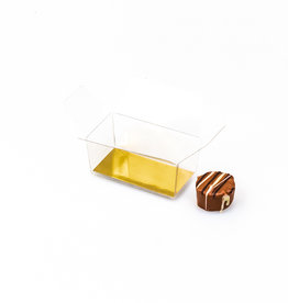 Ballotin transparant pour 2 pralines - 67 * 35 * 32 mm - 100 pièces