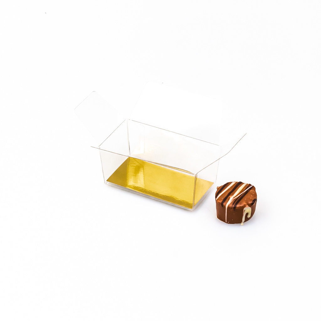 Ballotin transparant pour 2 pralines - 67 * 35 * 32 mm - 100 pièces