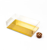 Transparant Boxes with gold carton - 15 * 9 * 4 cm - 125 pieces