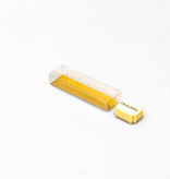 Boîte Transparant avec carton or - 105 * 29 * 18 mm - 100 pièces