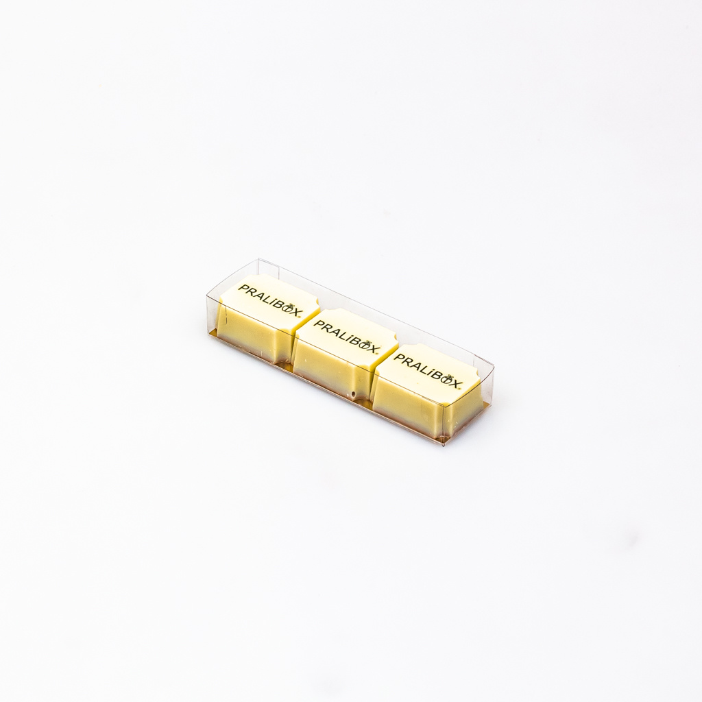 Transparant Box with gold carton - 105 * 29 * 18 mm - 100 pieces