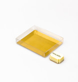 Transparant Box with gold carton - 105 * 86 * 18 mm - 100 pieces