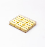 Transparant Box with gold carton - 105 * 86 * 18 mm - 100 pieces