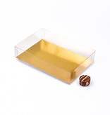 Transparant Boxes with gold carton - 18 * 12 * 4 cm - 85 pieces