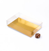 Transparant doosje met goudkarton - 180 * 120 * 40 mm - 85 stuks