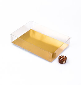 Transparant doosje met goudkarton - 180 * 120 * 40 mm