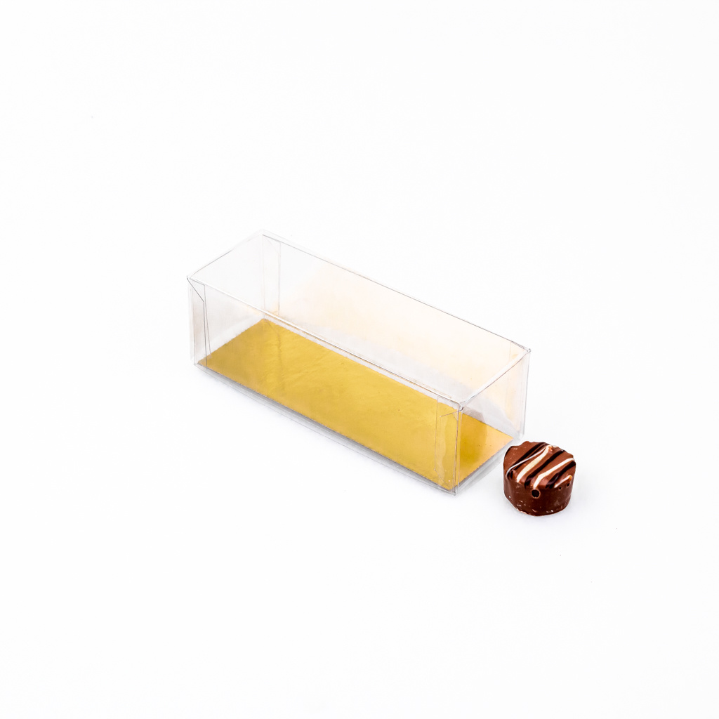 Truffelboxes with gold carton - 135*45*45 mm - 100 pieces