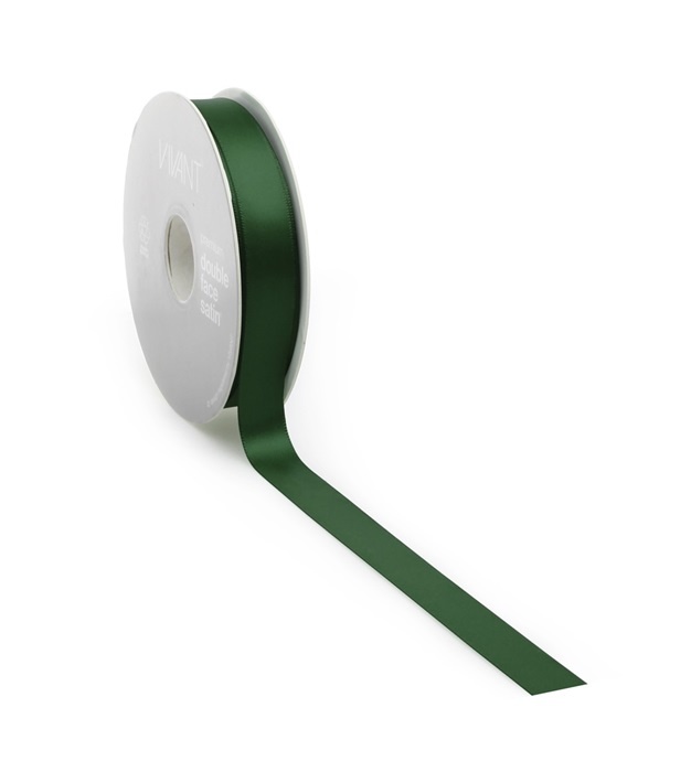 Double Face Satin ribbon - Antique Green