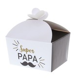 Super Papa" snor- ballotin vlindersluiting - 250 gram  - 105*85*85mm  - 48 stuks    - Copy