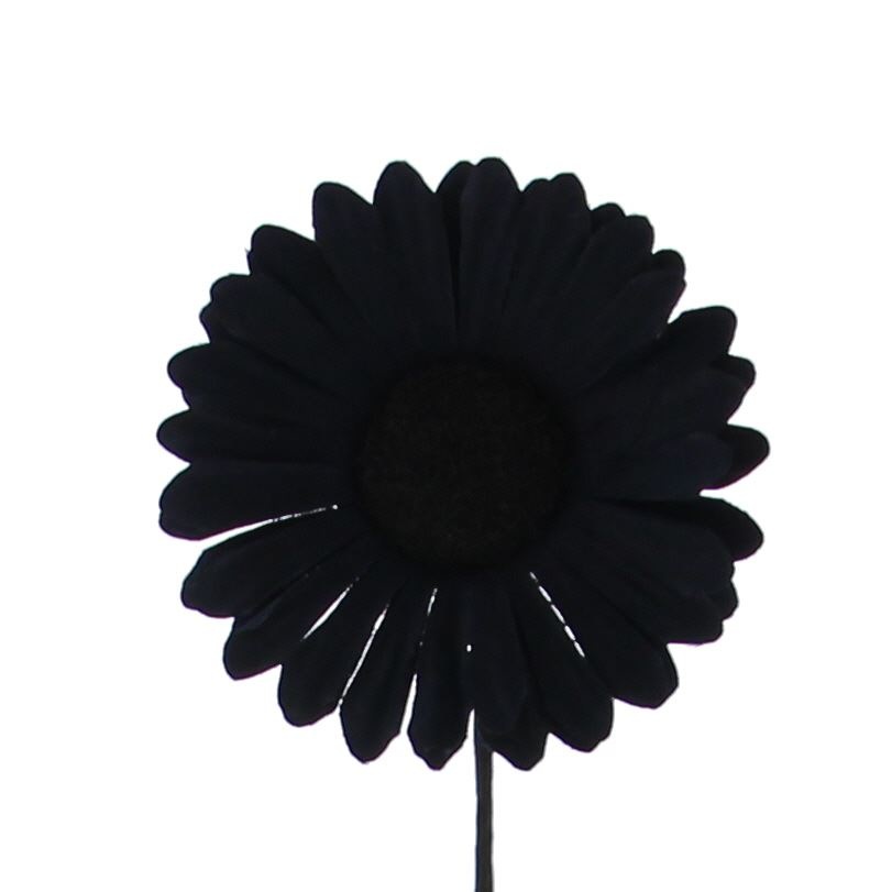 Fleur Germini - 65mm - noir - 48 pièces