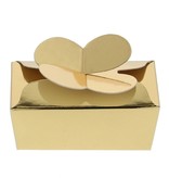 Mini ballotin for 2 chocolates - gold-  70*35*35mm  - 100 Pieces