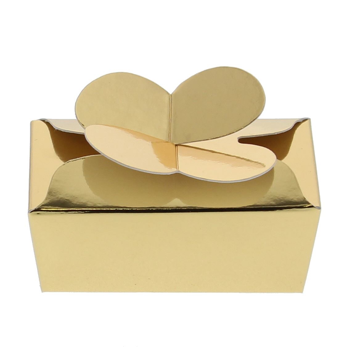 Mini ballotin for 2 chocolates - gold-  70*35*35mm  - 100 Pieces