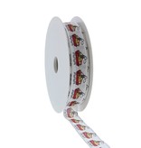 Lint met draad Sint "Party" boot - Wit    - 15mm - 20m