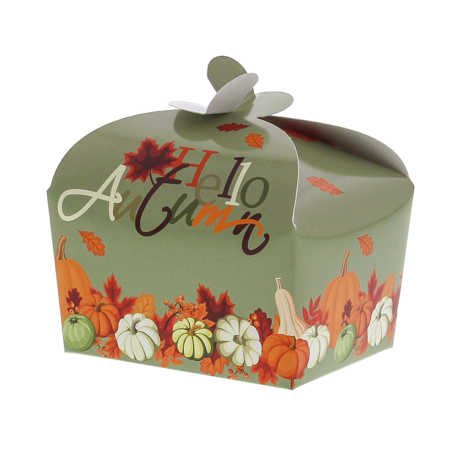 Boîte papillon "Hello Autumn" - 125-150 gram - 48*76*60mm - 48 pièces