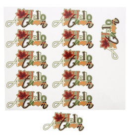 Sticker shiny "Hello Autumn" text