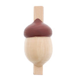 Clip autumn half acorn in wood - 49*20*20 mm - 36 pieces