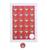 Sticker Saint Nicholas & Roetpiet  4 cm - 120 pieces