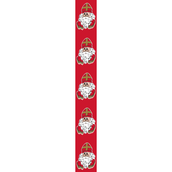 Decoratie banner Sint  rood - 25 x 245 cm