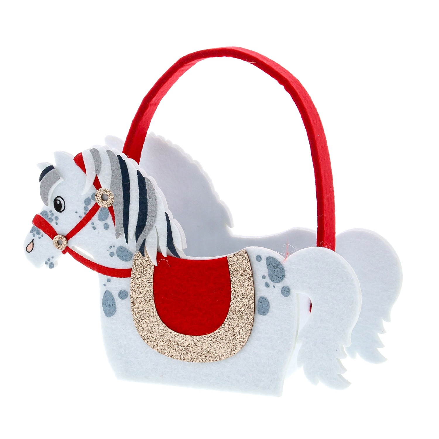 Horse "Glitter" with handle 195*205*80 mm- 6 stück