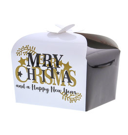 Ballotin vlindersluiting "Wishes Merry Xmas & Happy New Year" 500 gram