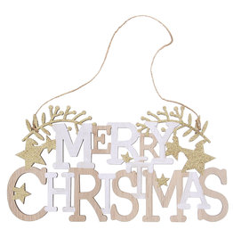 "Wishes" Merry Christmas pendentif déco - 3 pièces