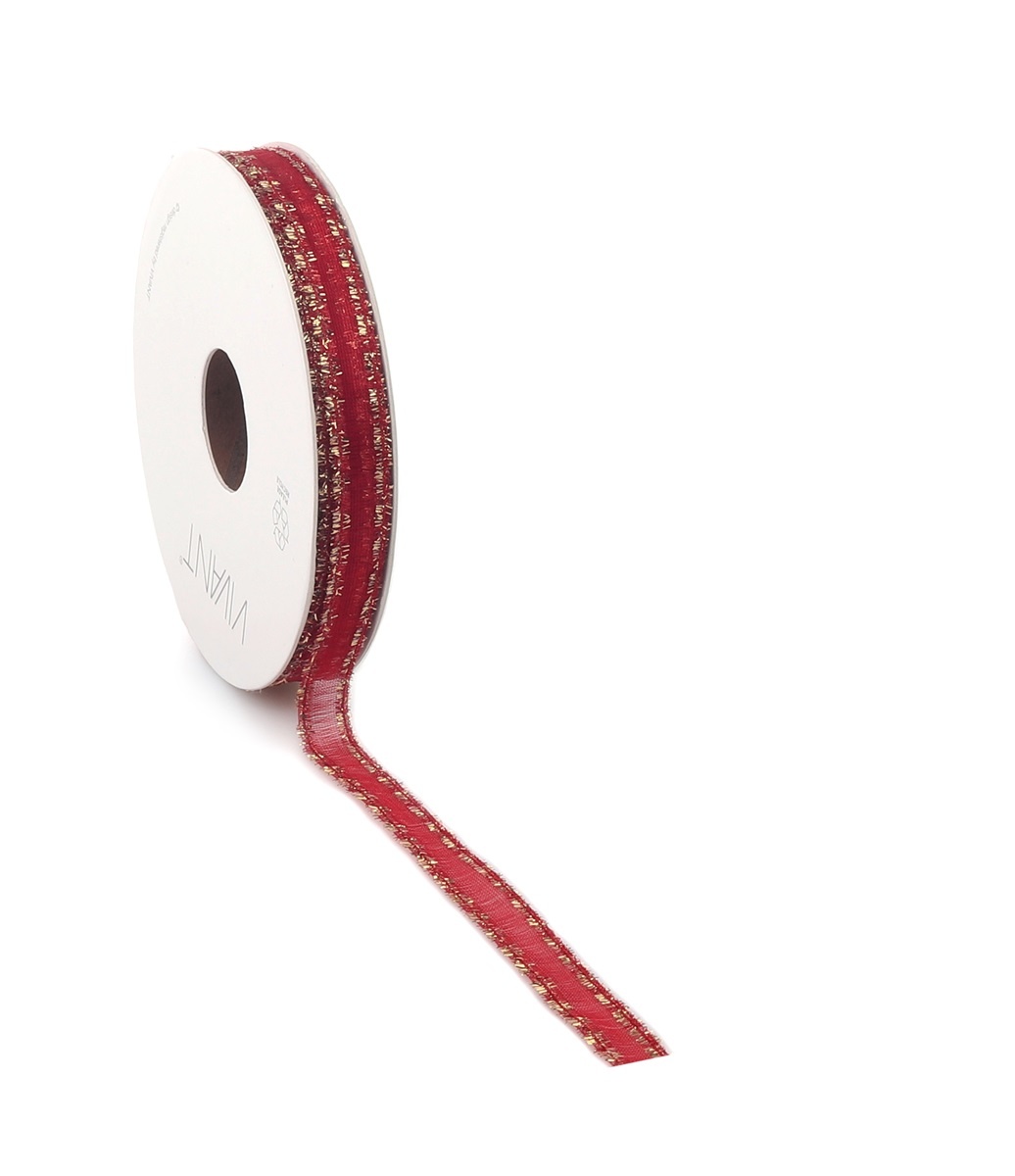 Band "Fringi" Warm Red-  10 mm - 20 meter