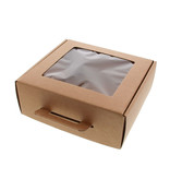 Box mit Fenster Gourmet mit  handhaben Avana  - Kraft     - 245*230*20 mm - 30 Stück