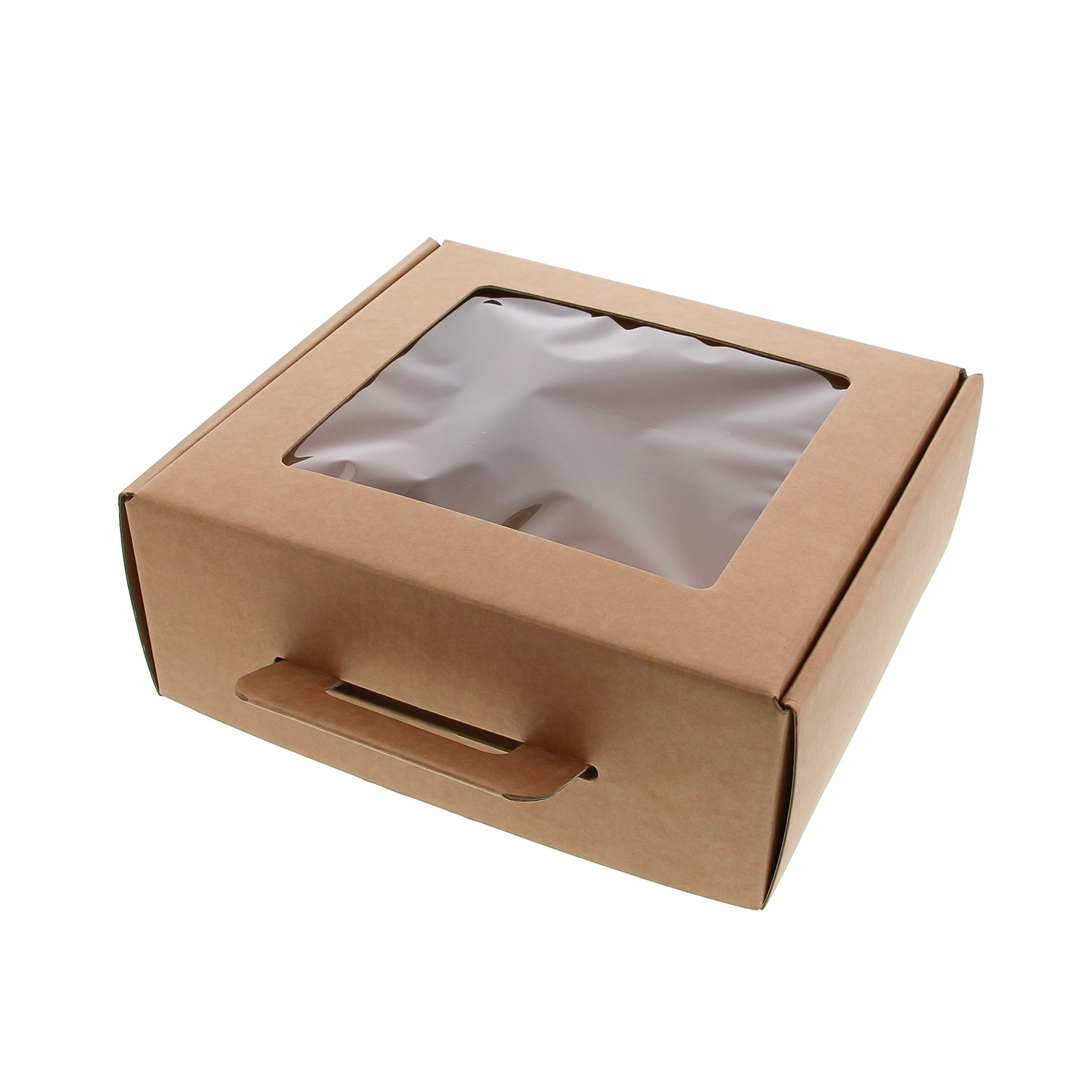 Box with clear window with handles Avana - kraft   - 230*85*245 mm - 30 pieces