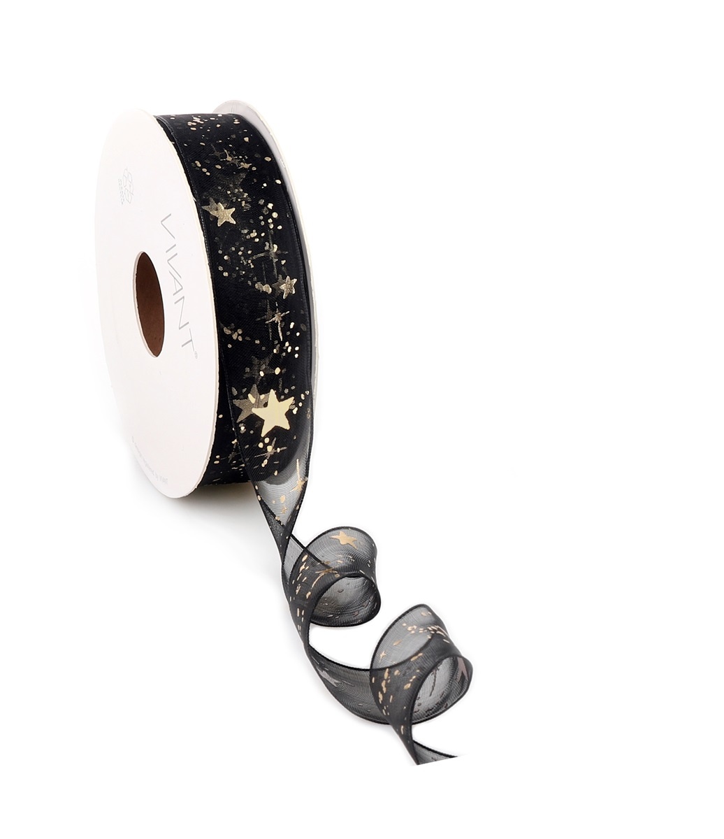 Galaxy Noir Ruban  - 25mm-15m