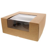 Marmotta box with clear window Avana - kraft - 35* 35* 15 cm - 20 pieces