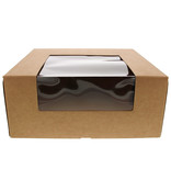 Marmotta box with clear window Avana - kraft - 35* 35* 15 cm - 20 pieces