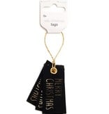 Vellu Christmas tags/ decoratiehangers - 6 stuks - Black