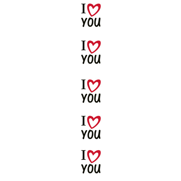 Bannière " I Love You " 250*2450 mm